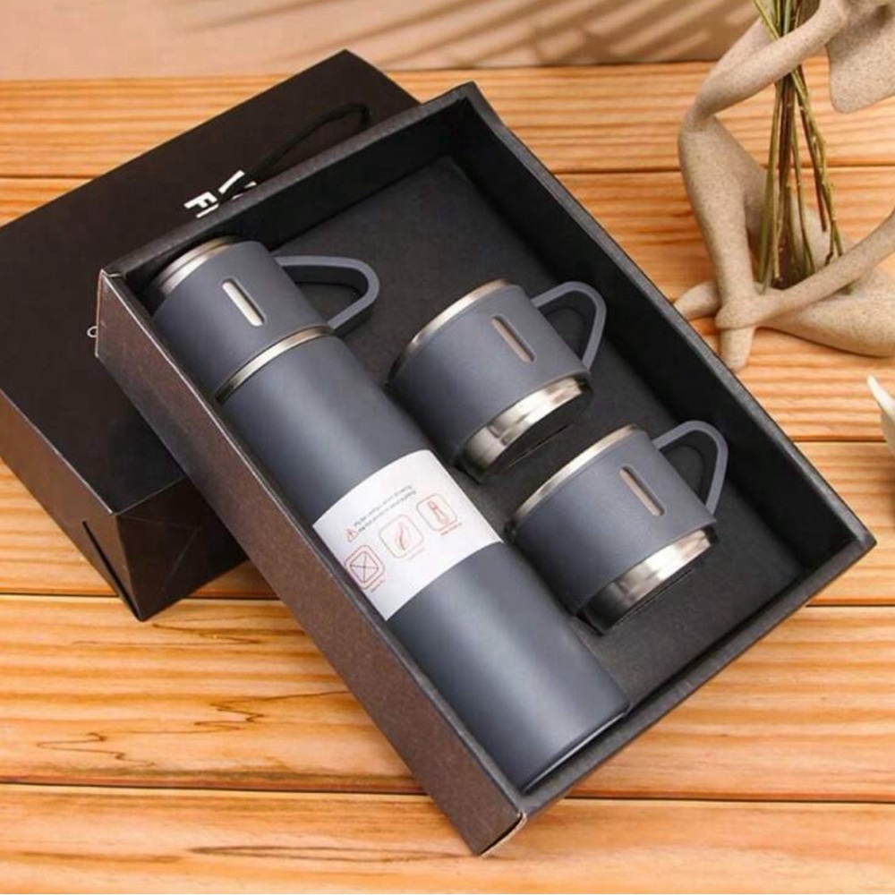 1 Set Stainless Steel Thermal Cup, Double Layer Leakproof Insulated Water Bottle - Picture 3 of 15